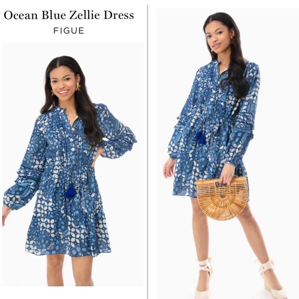 Figue Ocean Blue Zellie Dress Medium